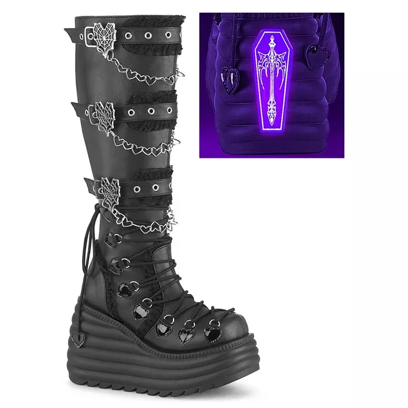 MORTE-215 [Black] | PLATFORM BOOTS [PREORDER]
