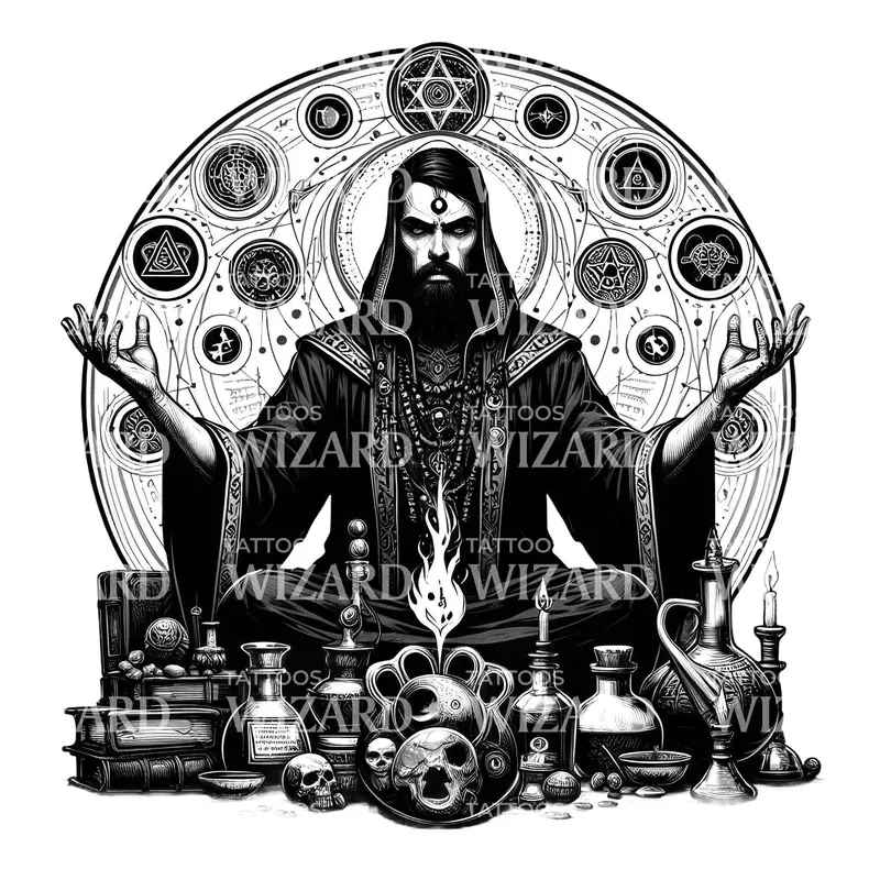 mystic-mind-reader-tattoo-design Mystic Mind Reader Tattoo Design
