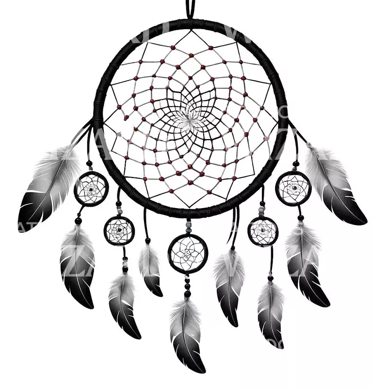 neotraditional-native-dreamcatcher-tattoo-design Neotraditional Native Dreamcatcher Tattoo Design