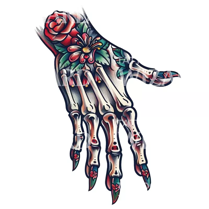 old-school-monster-hand-tattoo-design Old School Monster Hand Tattoo Design