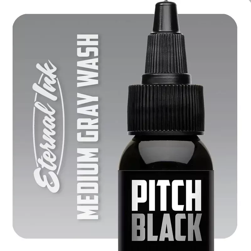 Pitch Black Medium Dark Gray WashEternal InkPick Size