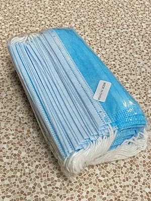 Pleated Blue Procedure Face Mask - Pack of 50
