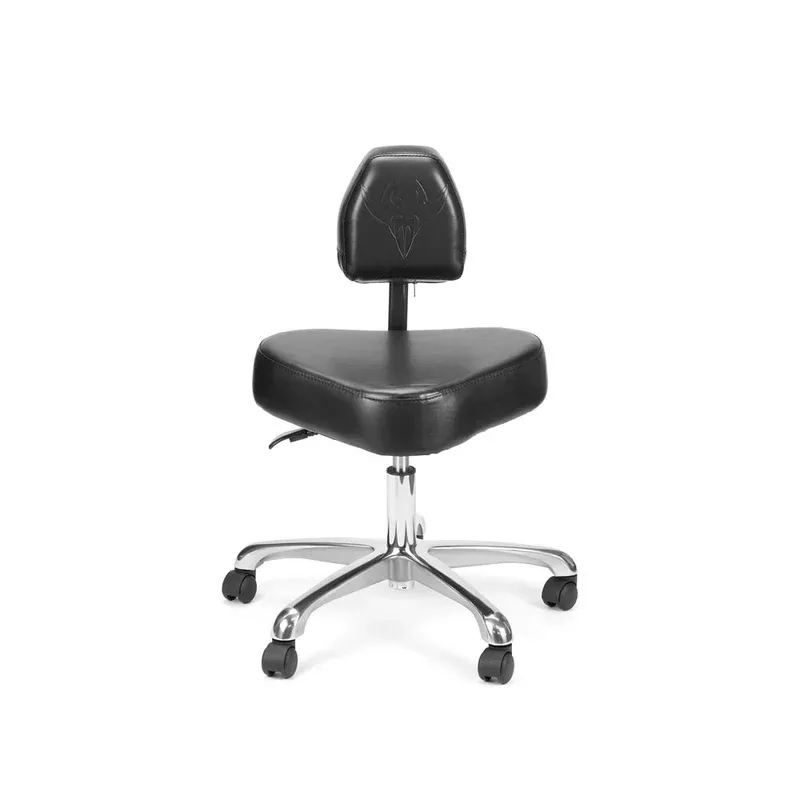 precision-professional-tattoo-stool-black-silver Precision Professional Tattoo Stool - Black and Silver