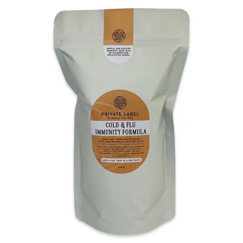 private-label-cold-flu-immunity-formula-soak-700g-pouch Private Label | Cold & Flu Immunity Formula Soak 700g Pouch