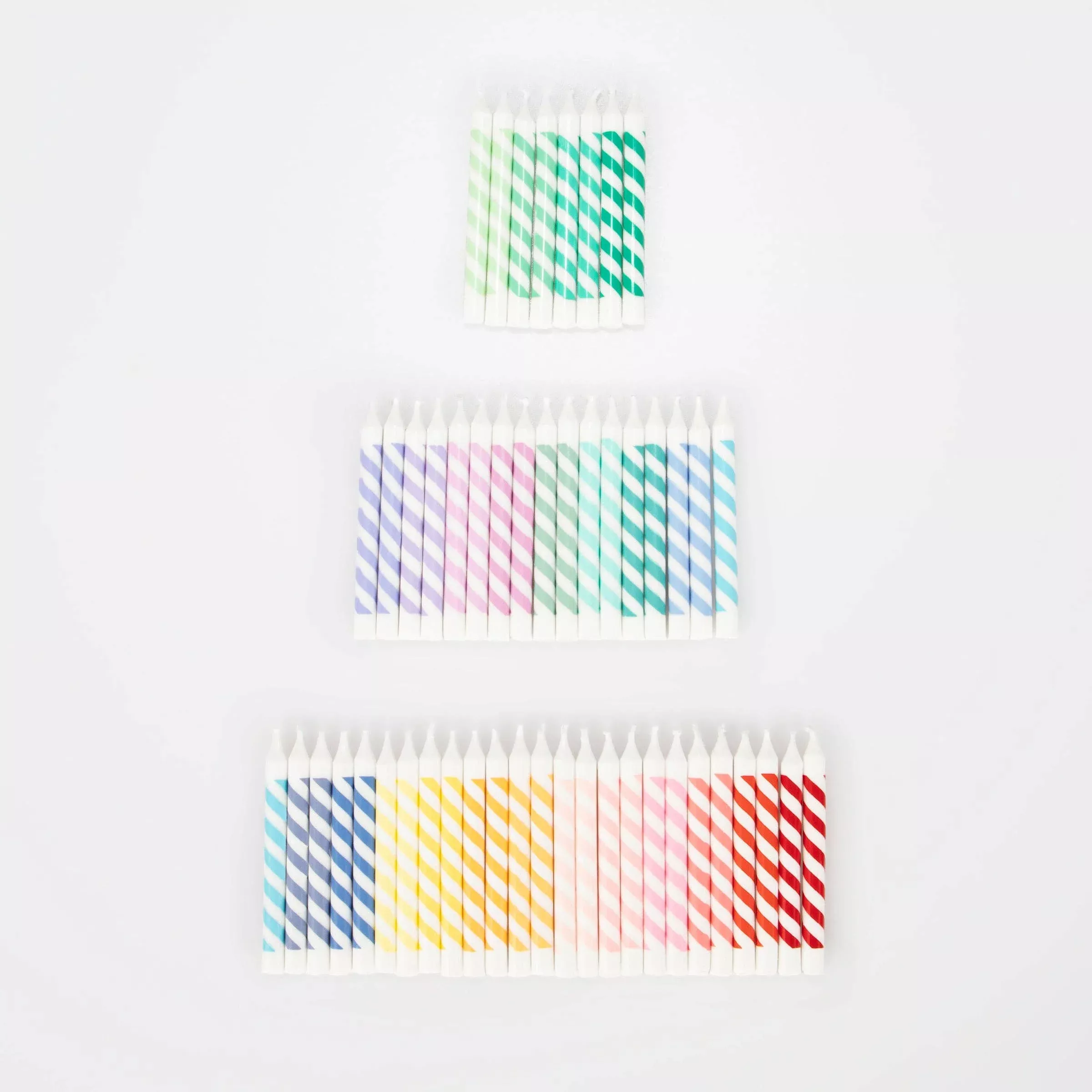 rainbow-striped-mini-candles Rainbow Striped Mini Candles