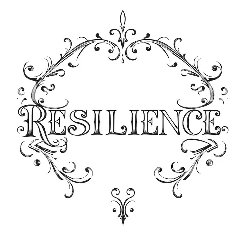 resilience-script-tattoo-design Resilience Script Tattoo Design