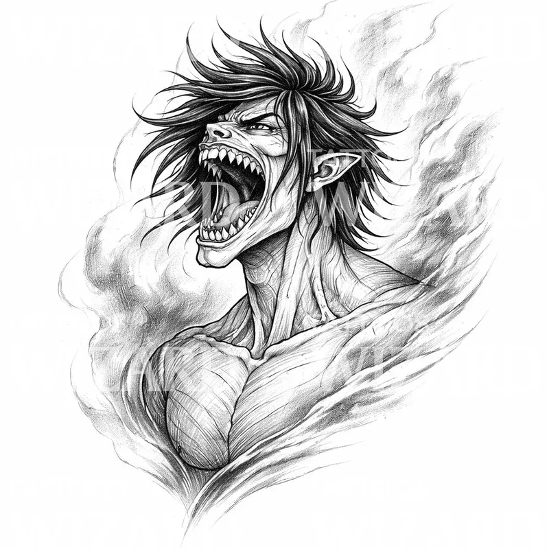 screaming-titan-tattoo-design Screaming Titan Tattoo Design
