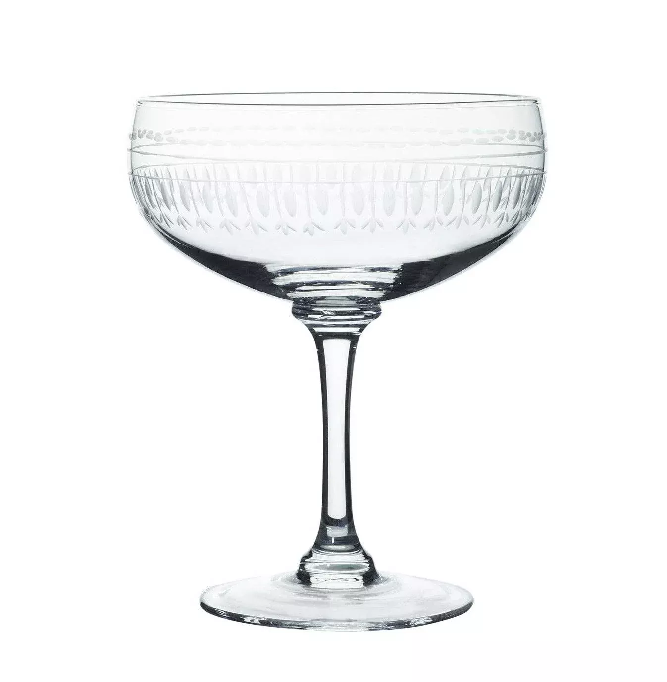set-four-crystal-cocktail-glasses-with-ovals-design Set of Four Crystal Cocktail Glasses with Ovals Design