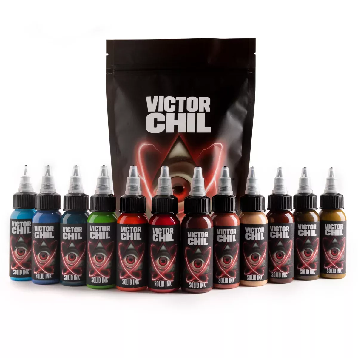 Set Victor Chil – 12 Colors – 1oz – Solid Ink