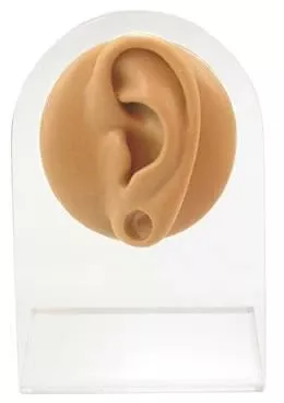 silicone-left-ear-plug-display-tan-body-bit-version-1 Silicone Left Ear Plug Display Tan Body Bit Version 1