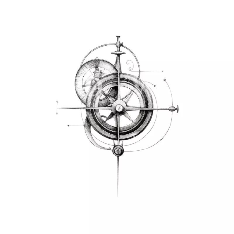 sketch-clock-gear-tattoo-design Sketch Clock Gear Tattoo Design