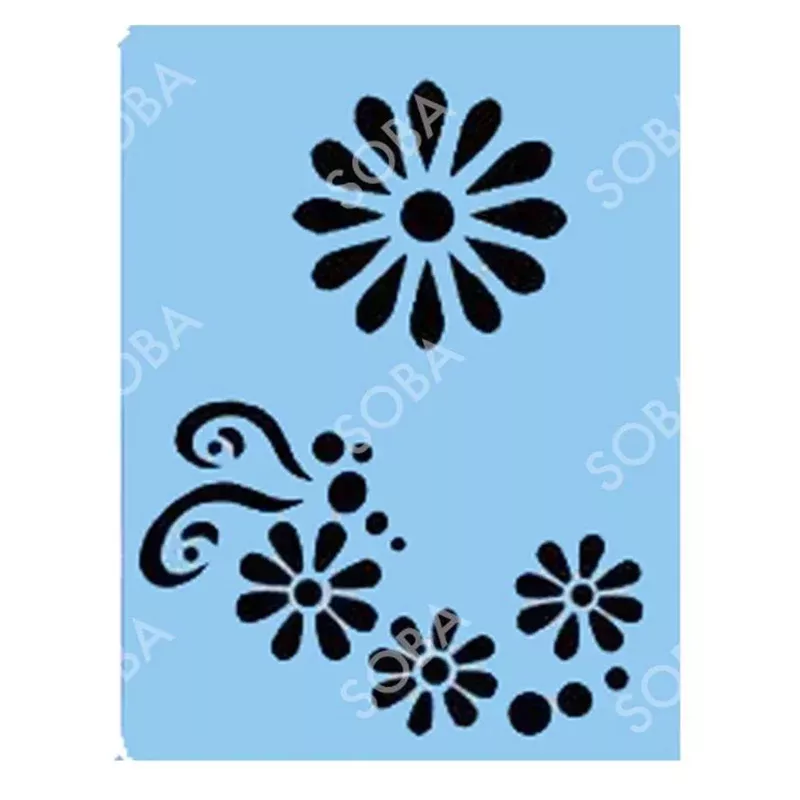 soba-quick-ez-face-painting-stencil-daisy SOBA Quick EZ Face Painting Stencil – Daisy