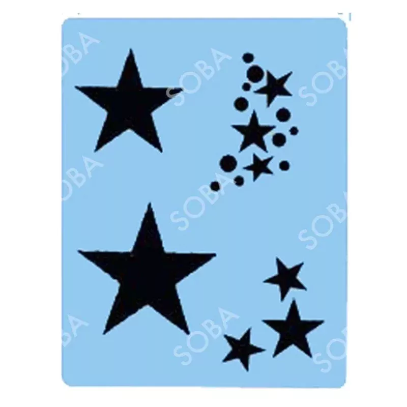 soba-quick-ez-face-painting-stencil-star-group SOBA Quick EZ Face Painting Stencil – Star Group