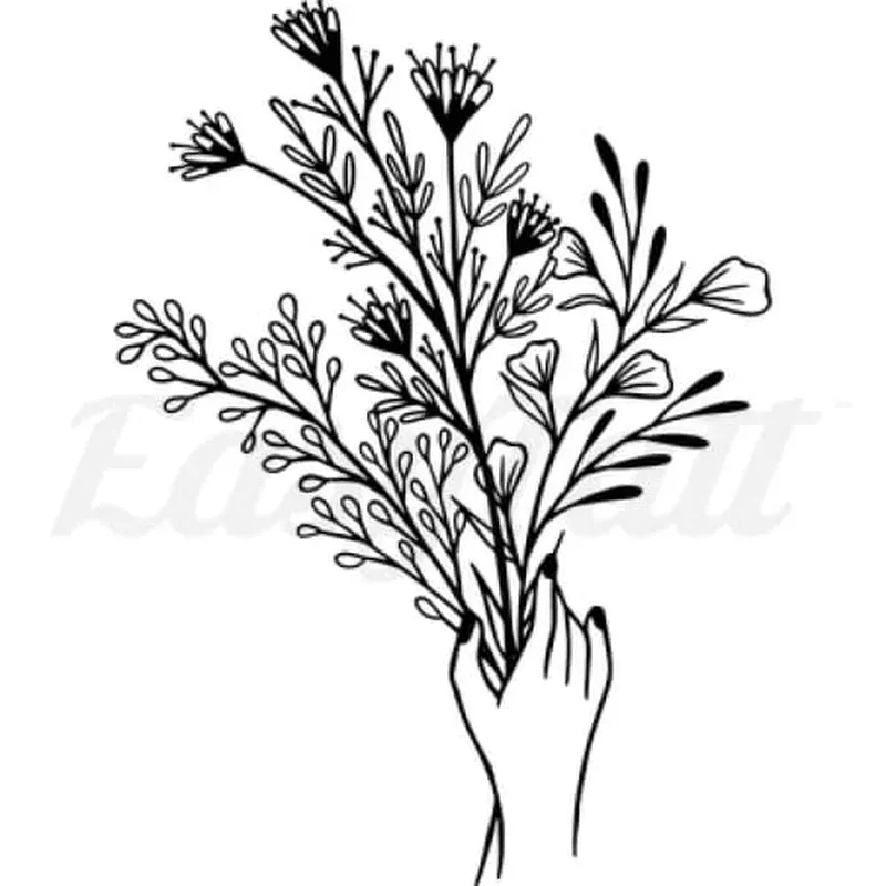 Spring Flowers – Temporary Tattoo