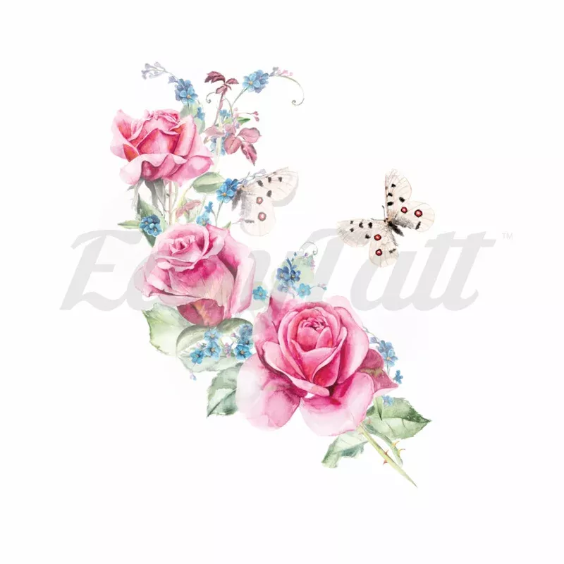 Spring Roses – Temporary Tattoo