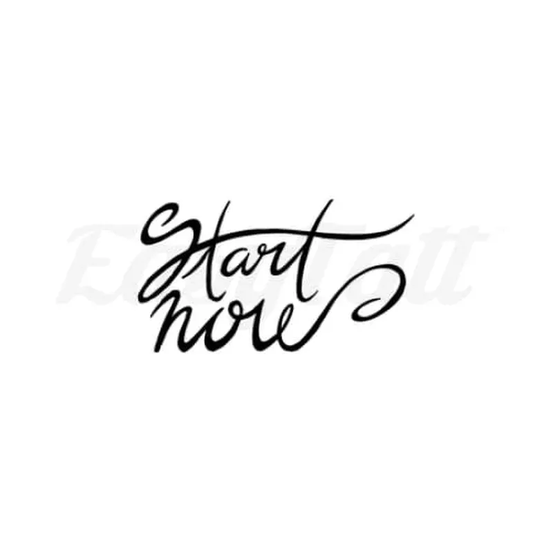 Start Now – Temporary Tattoo