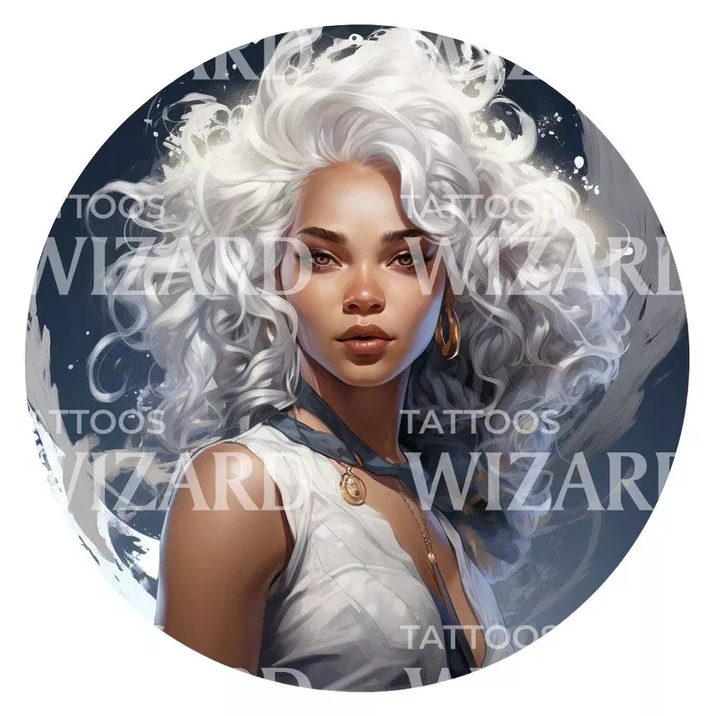storm-inspired-by-marvel-tattoo-design Storm Inspired by Marvel Tattoo Design