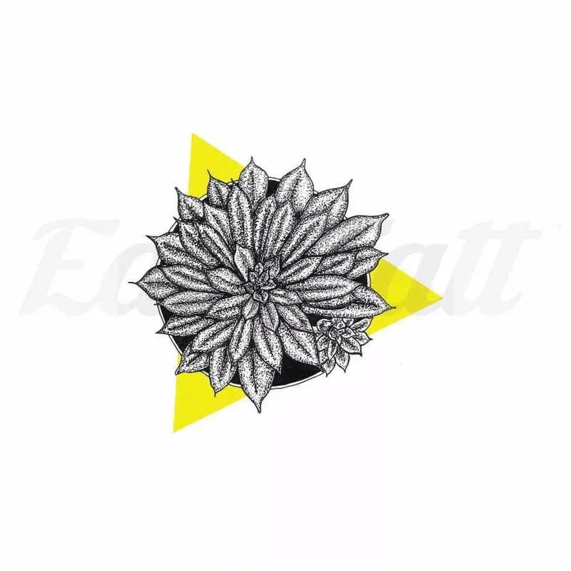 succulent-triangle-temporary-tattoo Succulent Triangle – Temporary Tattoo