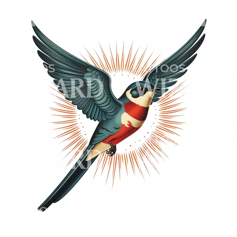 swallow-old-school-tattoo-design Swallow Old School Tattoo Design