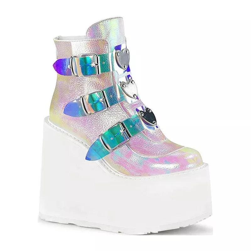 SWING-105 [Pearl Iridescent] | PLATFORM BOOTS [PREORDER]