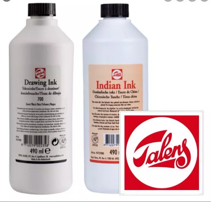 talens-black-drawing-ink-or-indian-ink-490ml-16-7oz-bottle Talens BLACK Drawing Ink or Indian Ink, 490ml, 16.7oz bottle.