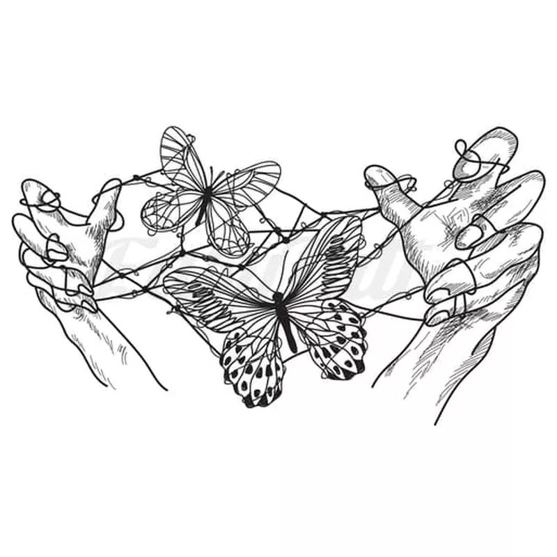 Tangled Butterflies – Temporary Tattoo