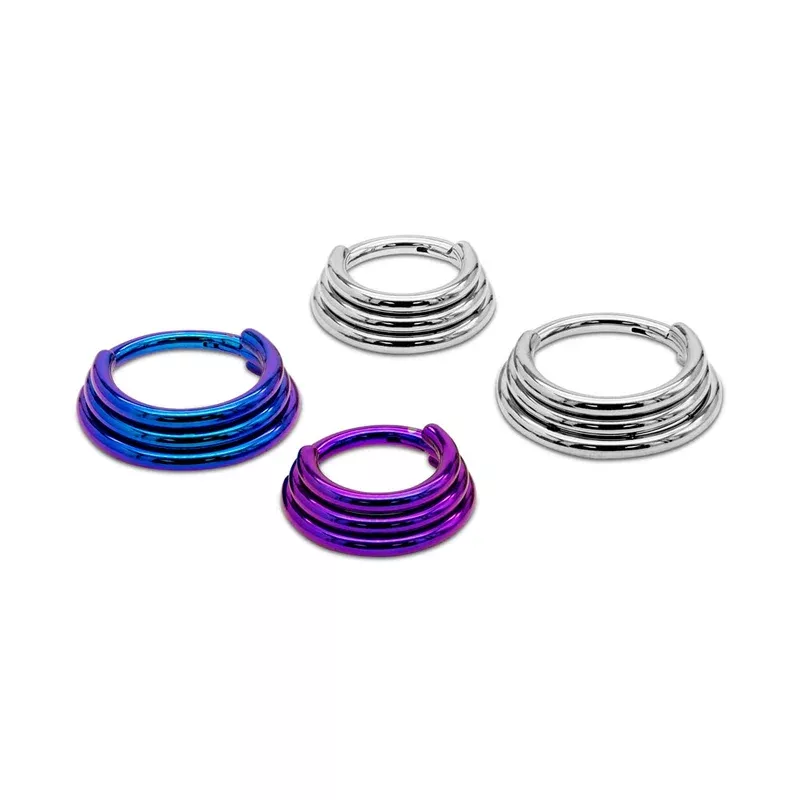 Tilum 16g Titanium Triple Stacked Clicker Ring – Price Per 1