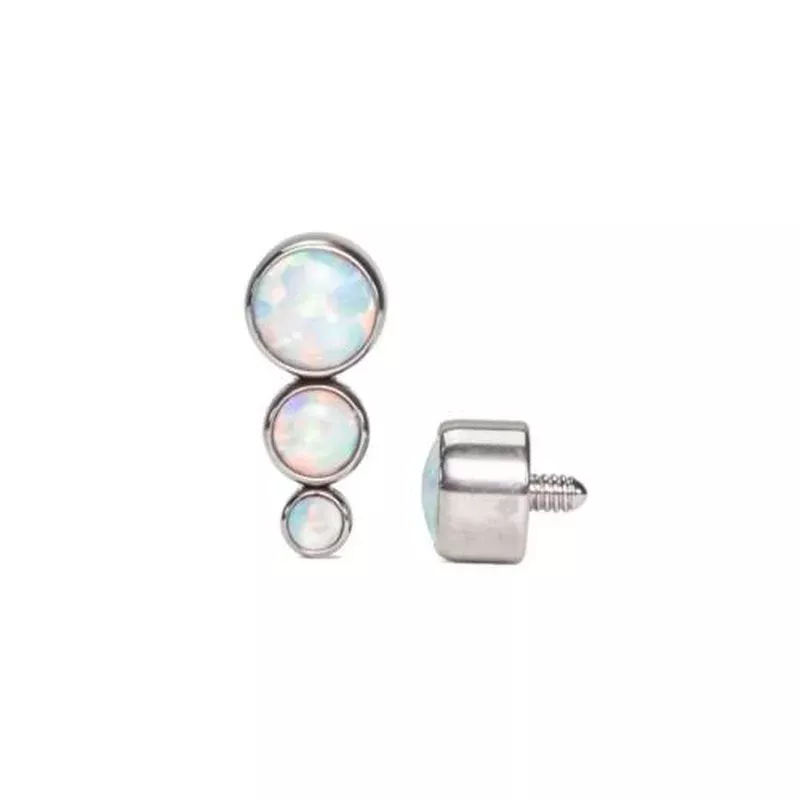 Tilum 18g-16g Internally Threaded Opal Tear Drop Cluster Top – Price Per 1