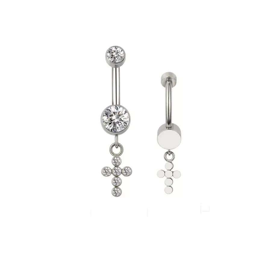 titanium-internally-threaded-cz-bezel-set-belly-button-rings-single-piece Titanium Internally Threaded CZ Bezel Set Belly Button Rings (Single Piece)