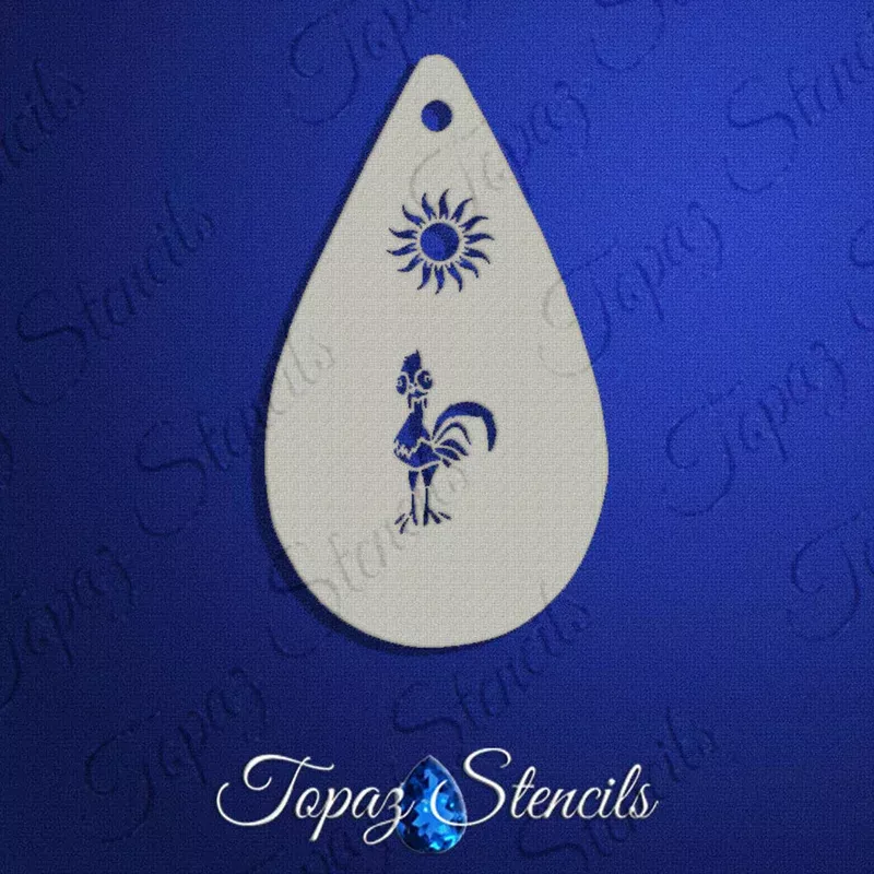 Topaz Face Painting Stencil –HeyHey