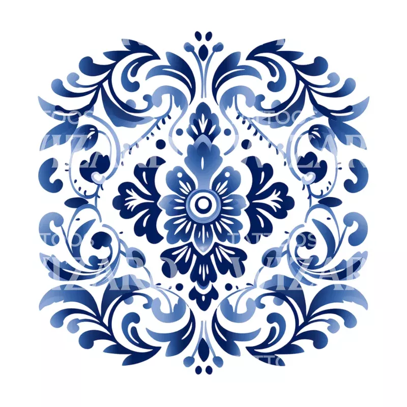 traditional-pattern-ornamental-tattoo-design Traditional Pattern Ornamental Tattoo Design