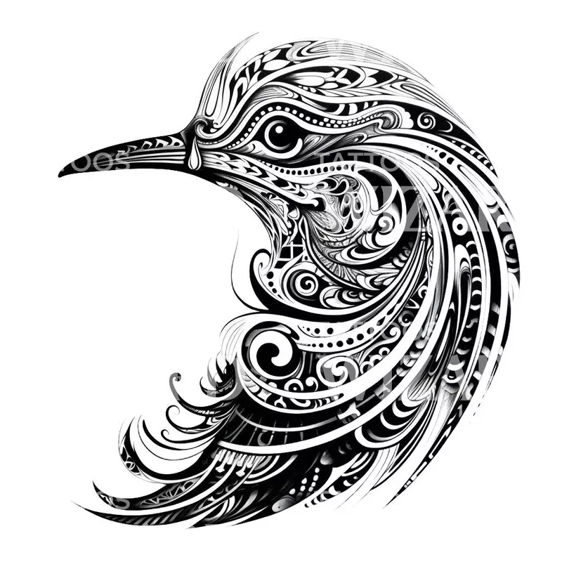 tribal-bird-tattoo-design Tribal Bird Tattoo Design