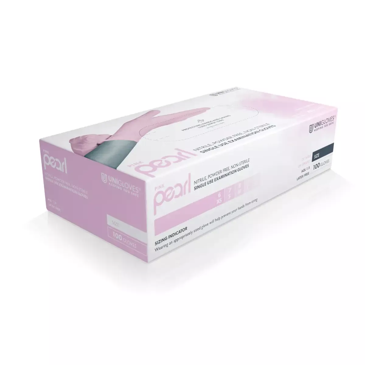 UNIGLOVES - PEARL Gloves - NITRILE - PINK
