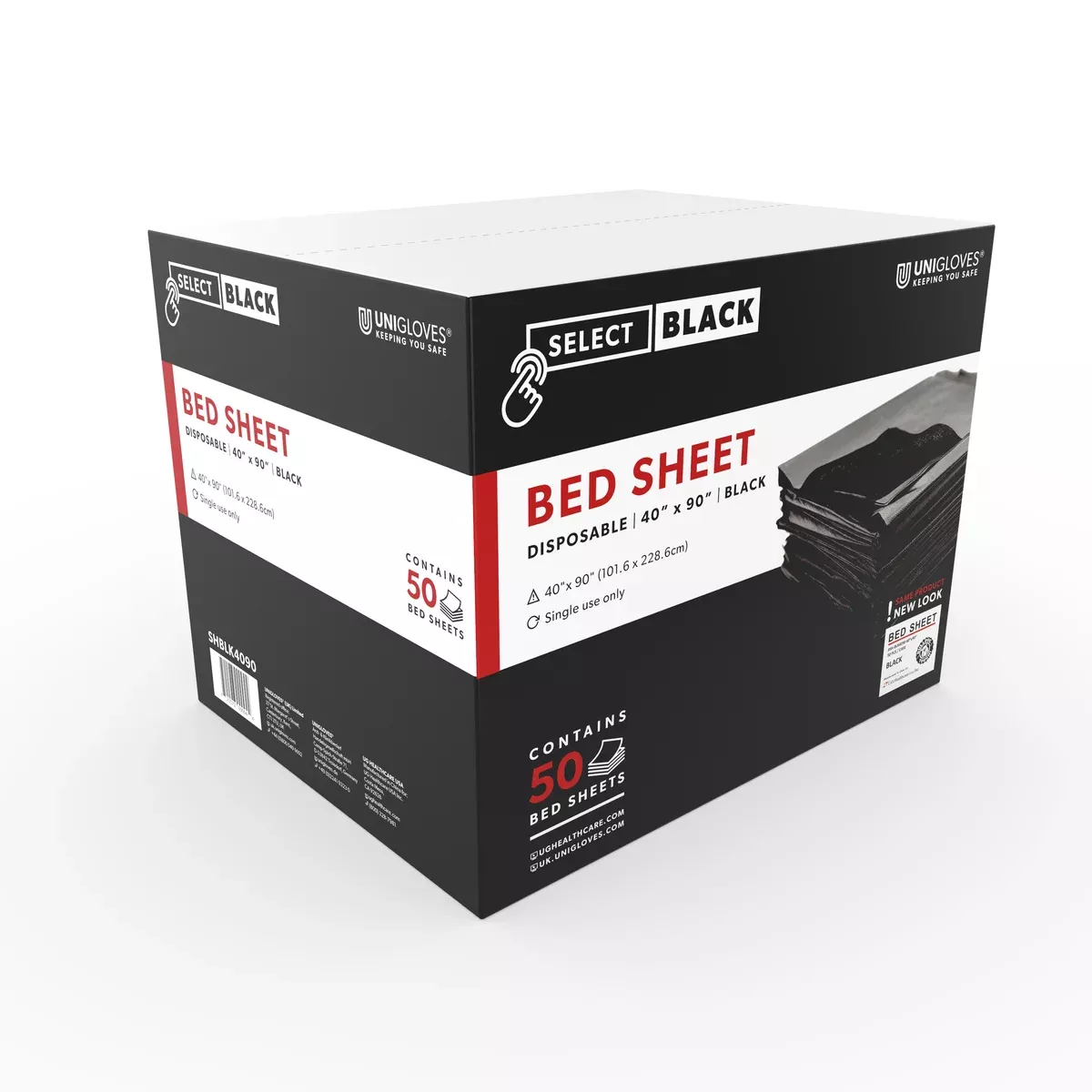 Unigloves Select Black - Black Bedsheets