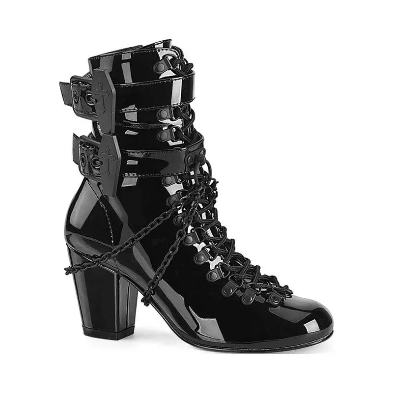 VIVIKA-128 [Black Patent] | BOOTS [PREORDER]