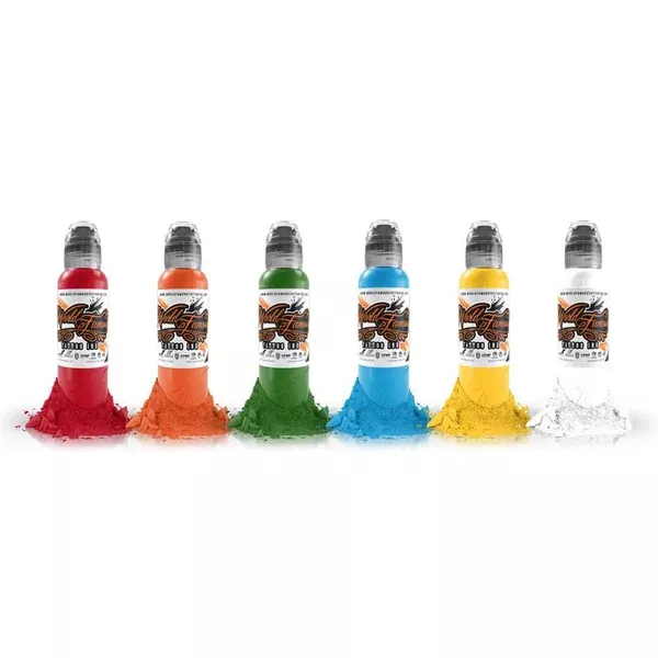 world-famous-6-color-simple-tattoo-ink-set-1oz World Famous 6 Color Simple Tattoo Ink Set 1oz