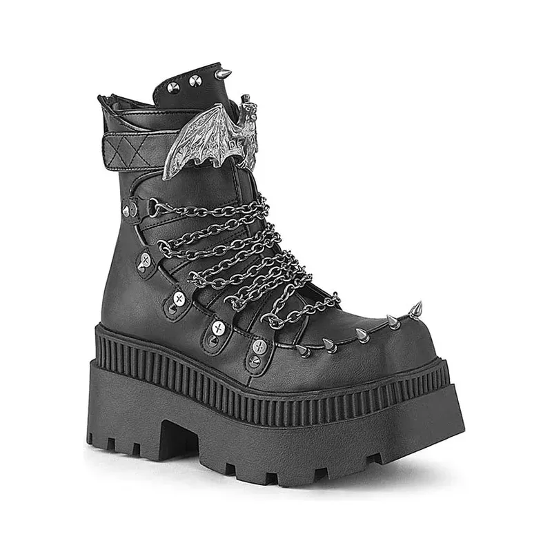 Wrath-55 [Black] | PLATFORM BOOTS [PREORDER]