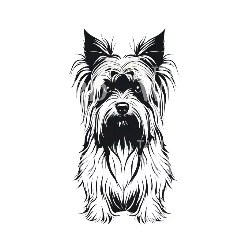 yorkshire-terrier-dog-tattoo-design Yorkshire Terrier Dog Tattoo Design