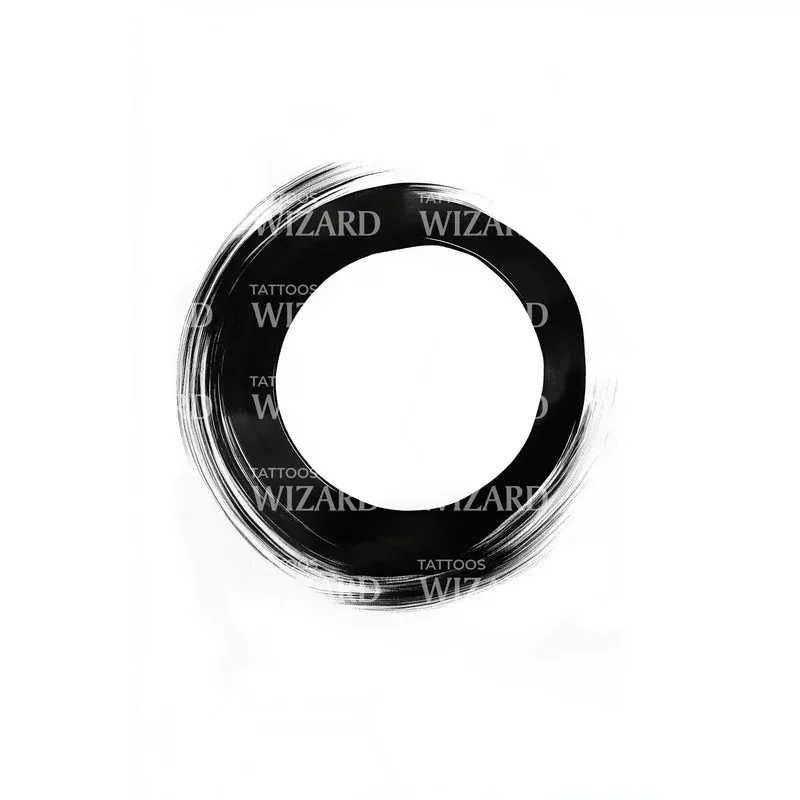 zen-enso-circle-tattoo-design Zen Enso Circle Tattoo Design
