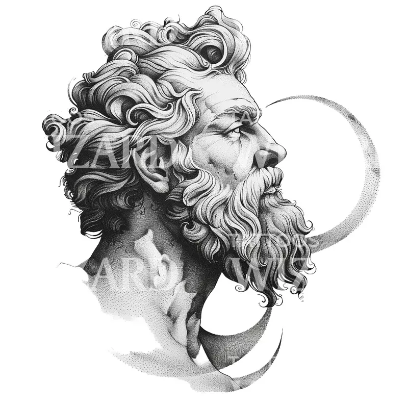 zeus-greek-god-tattoo-design Zeus Greek God Tattoo Design